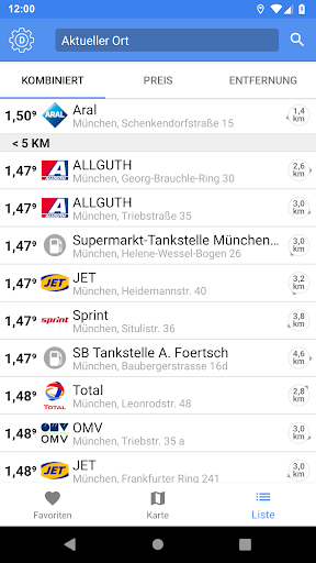 1-2-3 Tanken - Benzinpreise PC