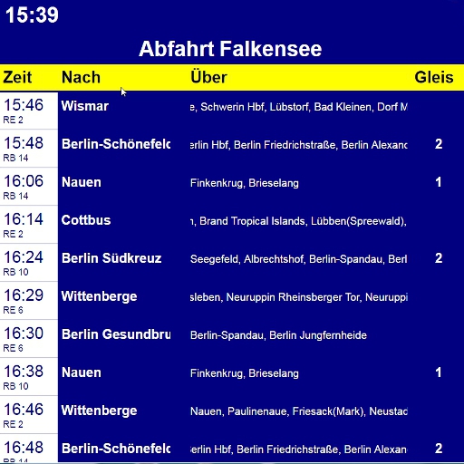 Bahnhoftafel mit GPS PC