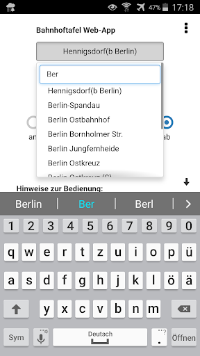 Bahnhoftafel mit GPS