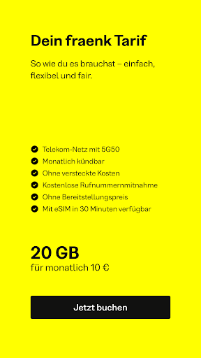fraenk: Die Mobilfunk App PC