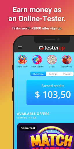 testerup - earn money para PC