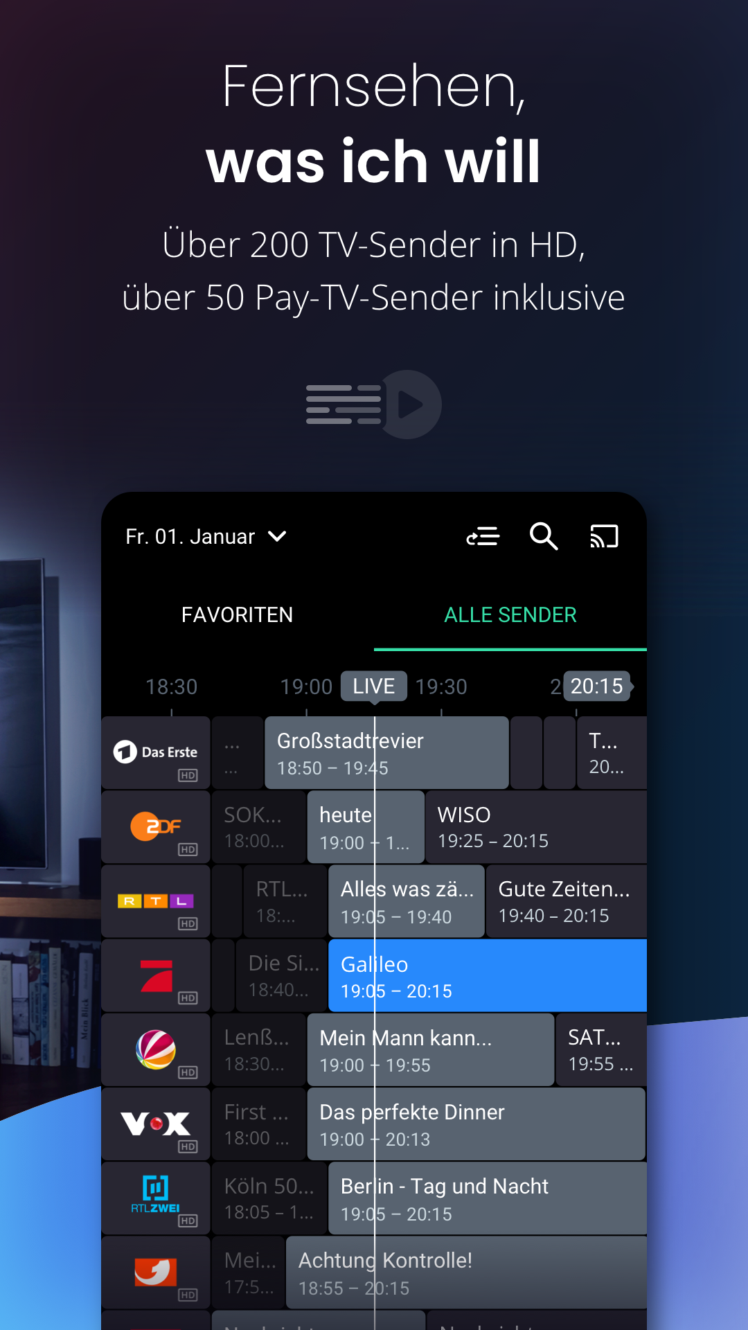 waipu.tv – Live TV-Streaming PC