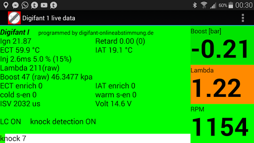 Digifant 1 live data PC