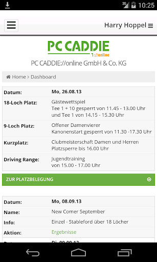 PC CADDIE Golf Club App PC