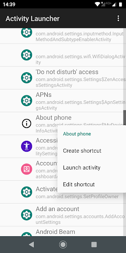 Activiteit Launcher