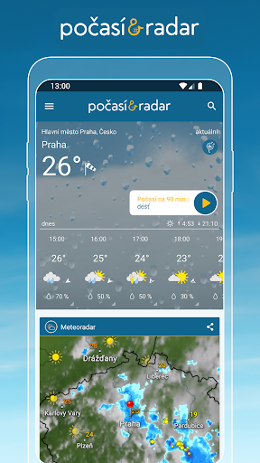 Počasí & Radar: předpověď počasí pro ČR i svět PC