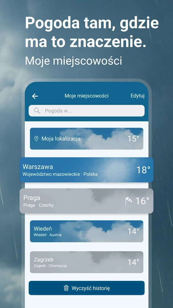Pogoda & Radar: prognoza pogody PC