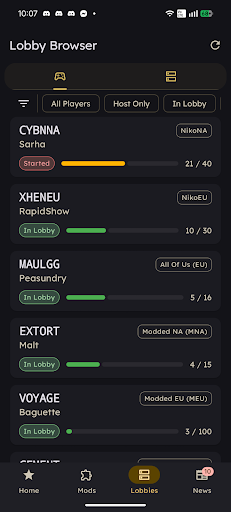 Starlight: Among Us Mods পিসি