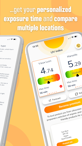 UV সূচক - ট্যানিং উইজেট