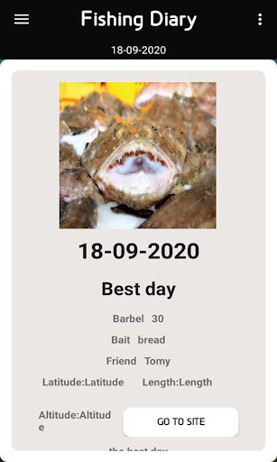 komputer Fishing journal