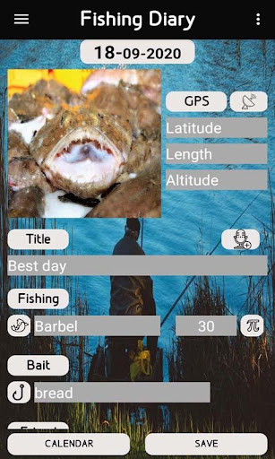 komputer Fishing journal