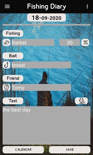 komputer Fishing journal