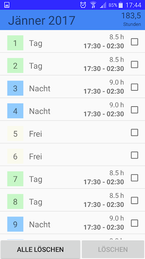 Dienstplan-Schichtplan PC