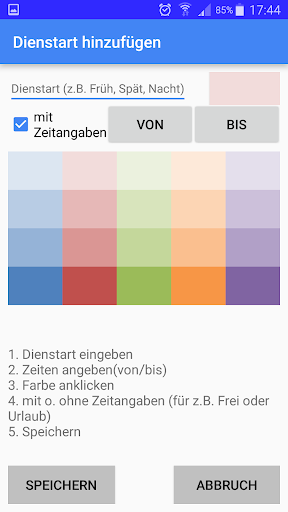 Dienstplan-Schichtplan PC