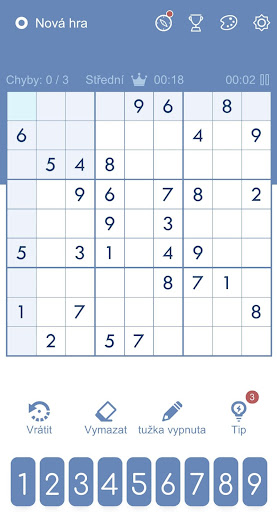 Sudoku - zdarma klasické sudoku