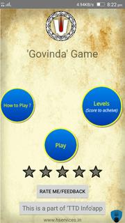 Tirupati 'Govinda' Game PC