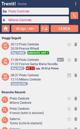 Orari Treni + Ritardi + Prezzi PC
