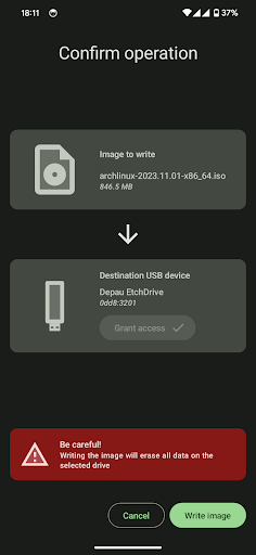 EtchDroid usb-schijfmaker PC