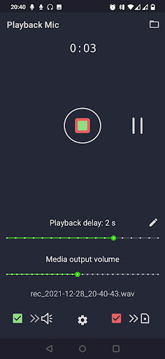 Playback Mic - input to output