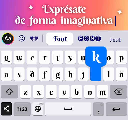 Teclado fonts: Letras y fuente PC