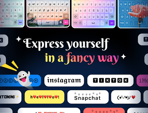 Fonts Keyboard Themes & Emoji الحاسوب