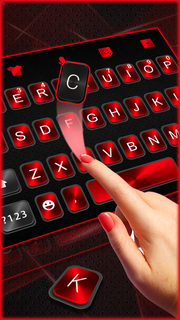 3D Classic Business Red Black keyboard Theme