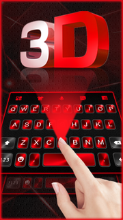 3D Classic Business Red Black keyboard Theme PC