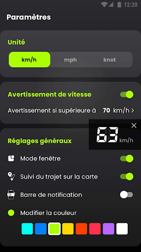 Compteur de Vitesse GPS - km/h PC