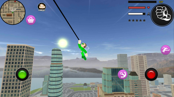 Green Stickman Rope Hero Gangstar Crime para PC