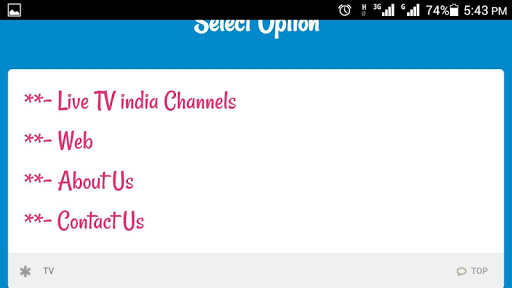 komputer LiveTV India Channels Search