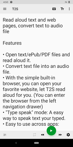 T2S: Text to Voice/Read Aloud