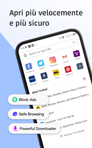 Browser Fiery:veloce e privato PC