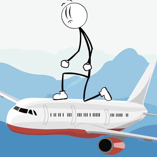 Stickman Flugzeug Gefängnisaus