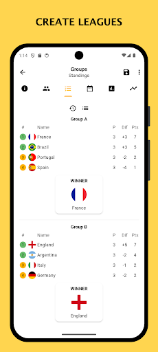 Winner - Tournament Maker App