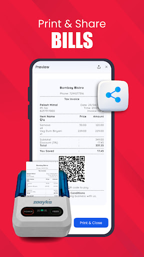 Zaayka- Restaurant Billing App