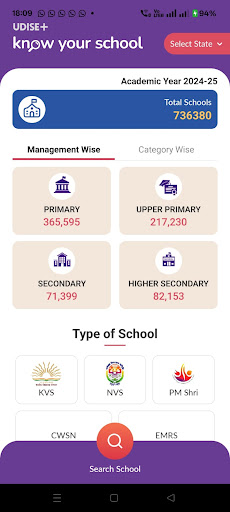 UDISE Plus - Know Your School PC