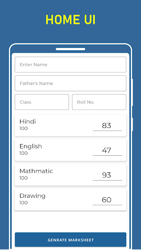 Mark sheet generator PC