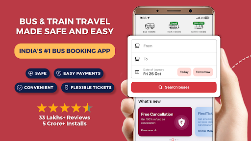 redBus Book Bus, Train Tickets پی سی