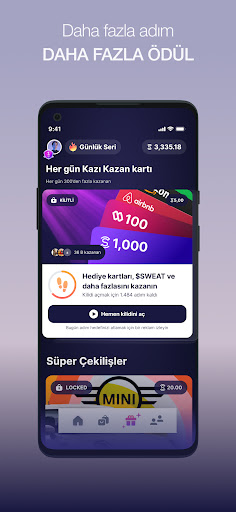 Sweatcoin: Adım sayar. Pedometre yürüyüş ve koşu