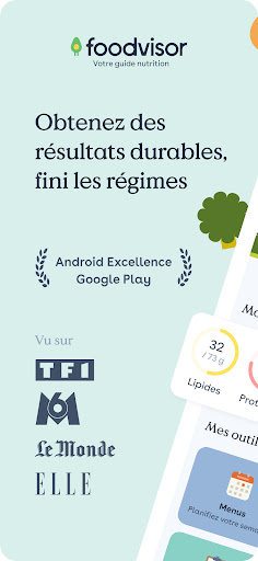 Foodvisor Compteur de Calories, Nutrition & Régime