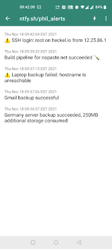 ntfy - PUT/POST to your phone PC
