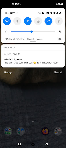 ntfy - PUT/POST to your phone PC