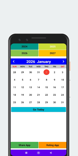 2025 Calendar الحاسوب