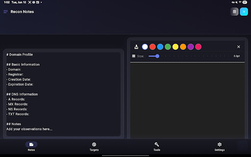 komputer ReconPad - OSINT Manager