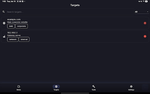 komputer ReconPad - OSINT Manager