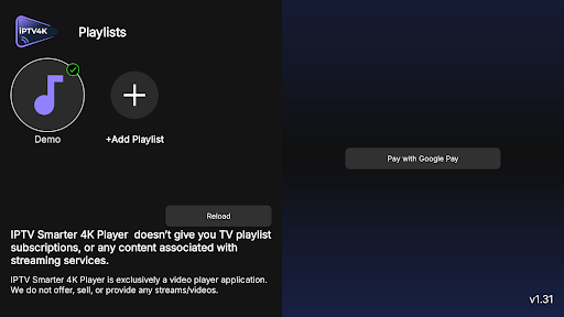 IPTV Smarter 4K Player PC
