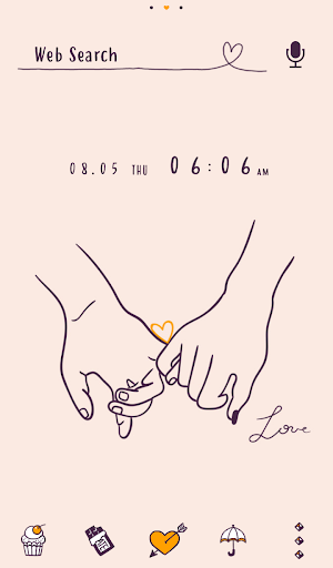 komputer Love Line Art Theme +HOME