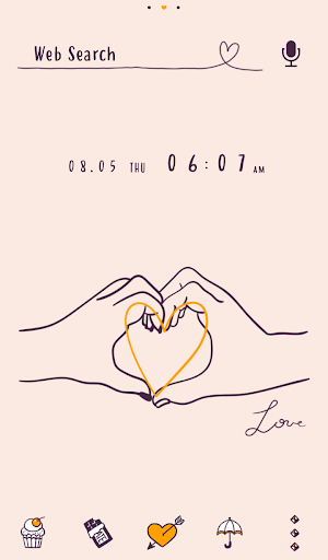 komputer Love Line Art Theme +HOME