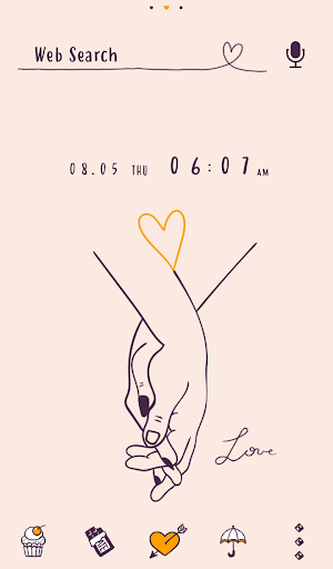 komputer Love Line Art Theme +HOME