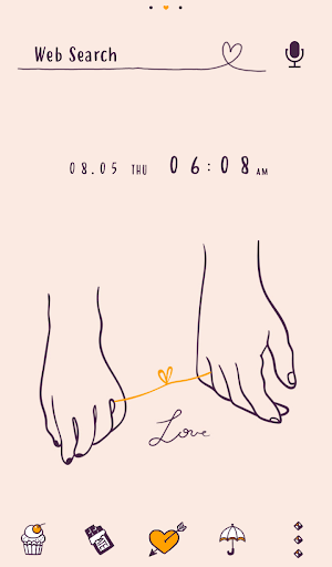 komputer Love Line Art Theme +HOME